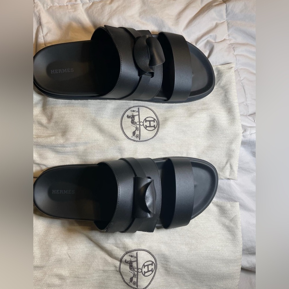 Hermès Jackson Sandal – Noir (Black) | Size 46 (US 13) - Picture 2 of 10